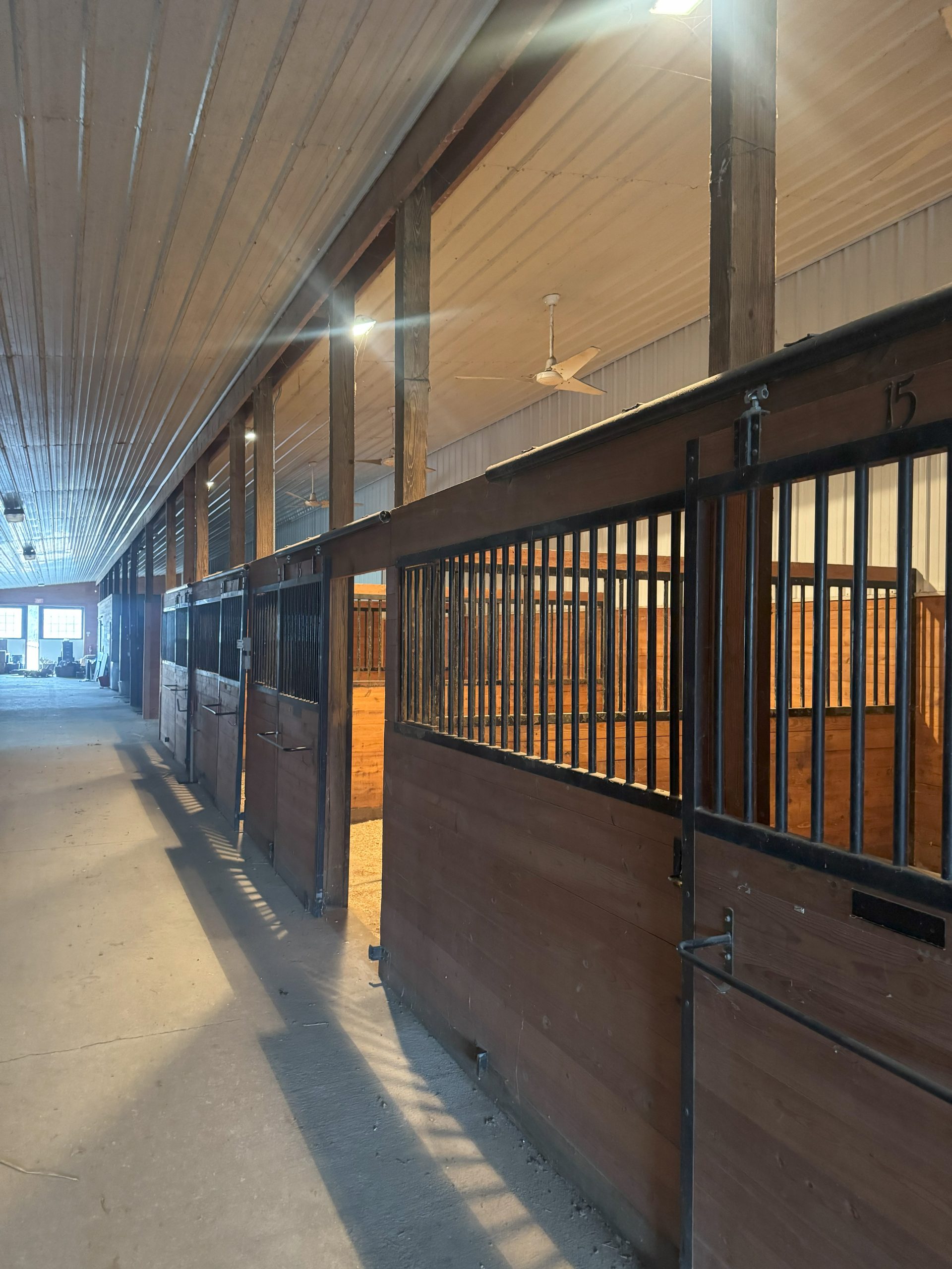 horse stable aisle way