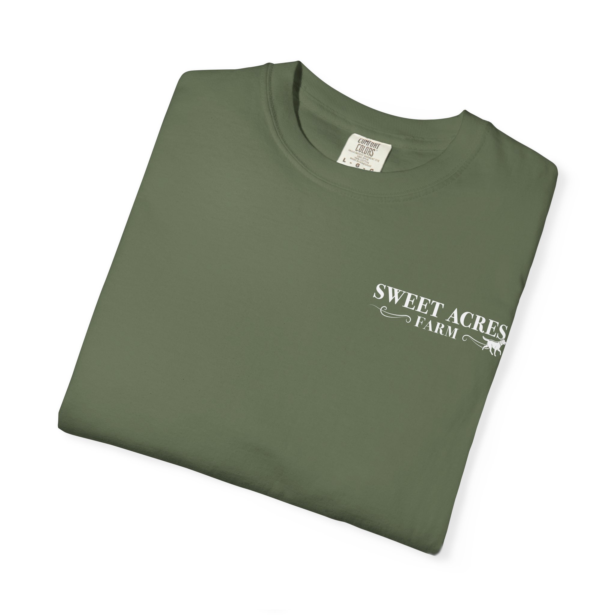 Sweet Acres Farm Unisex T-shirt, White Logo - Image 15