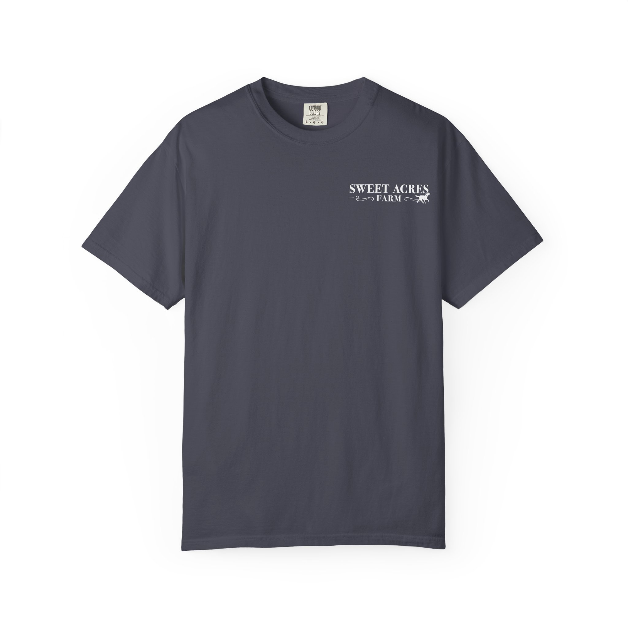 Sweet Acres Farm Unisex T-shirt, White Logo - Image 33