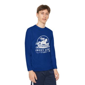 Sweet Acres Farm Youth Long Sleeve Tee — 'Out of Bounds' Surf/Skate Competitor Shirt