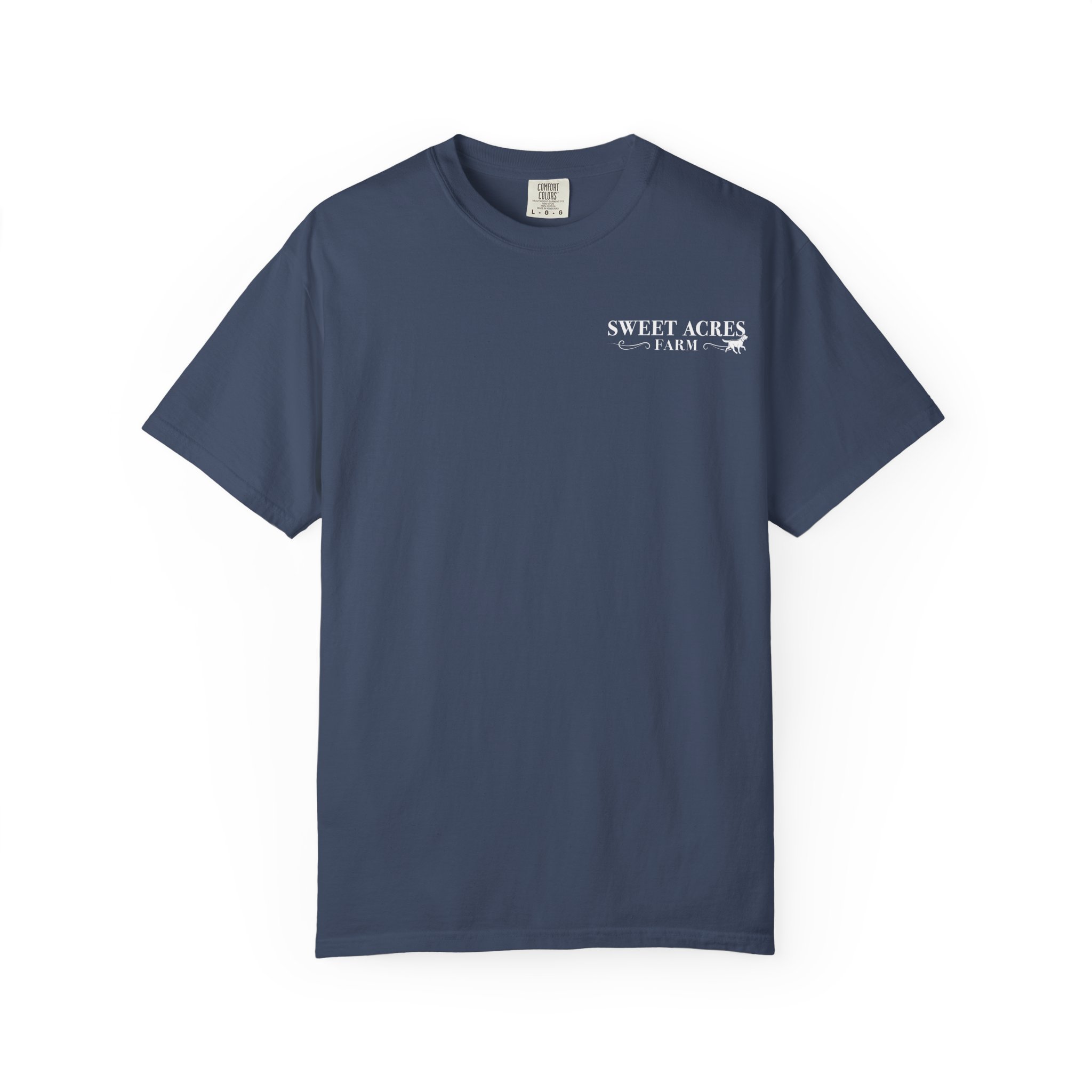 Sweet Acres Farm Unisex T-shirt, White Logo - Image 25