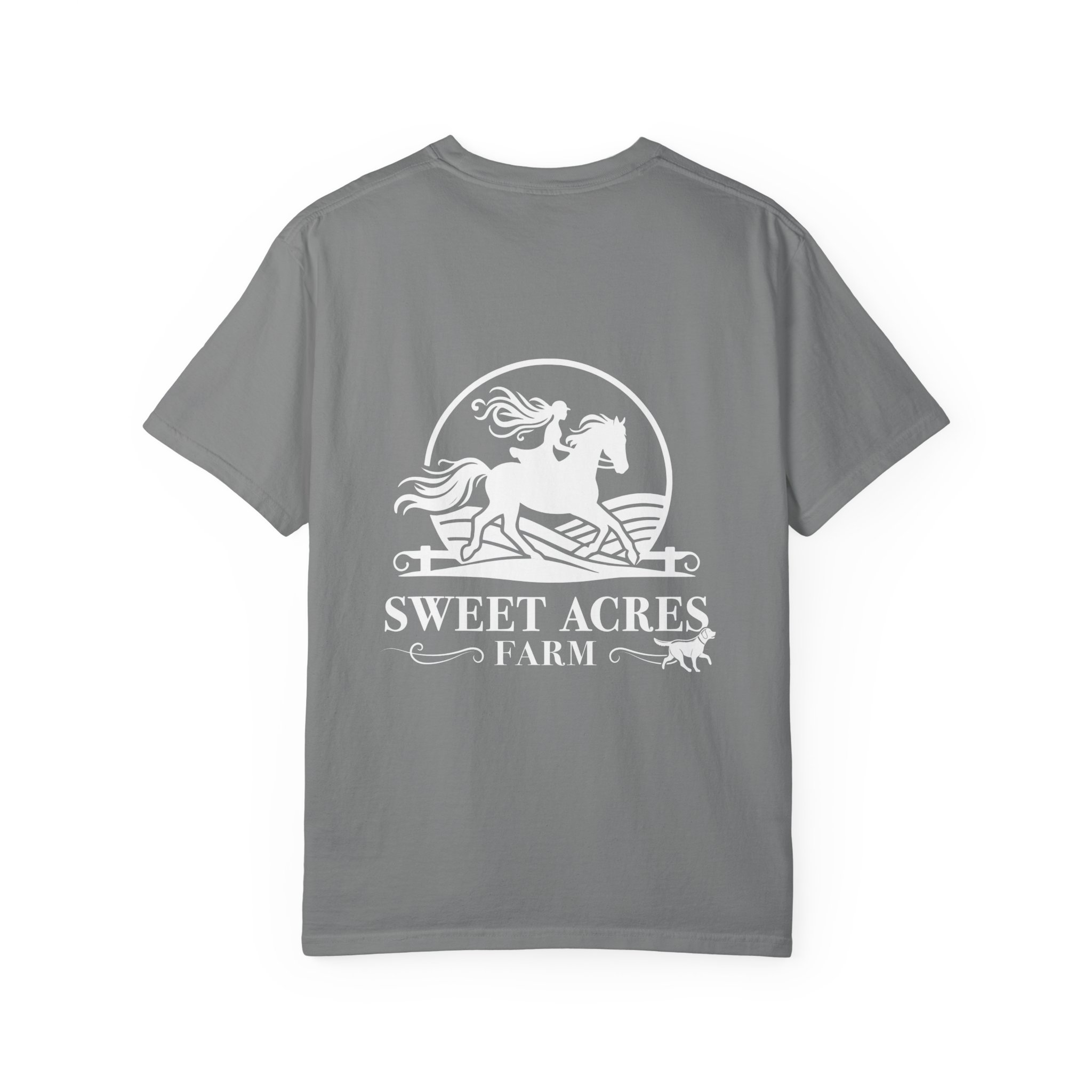 Sweet Acres Farm Unisex T-shirt, White Logo - Image 10