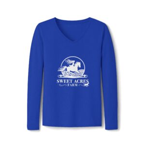 Sweet Acres Farm STAFF - Women's V-Neck Long Sleeve Tee