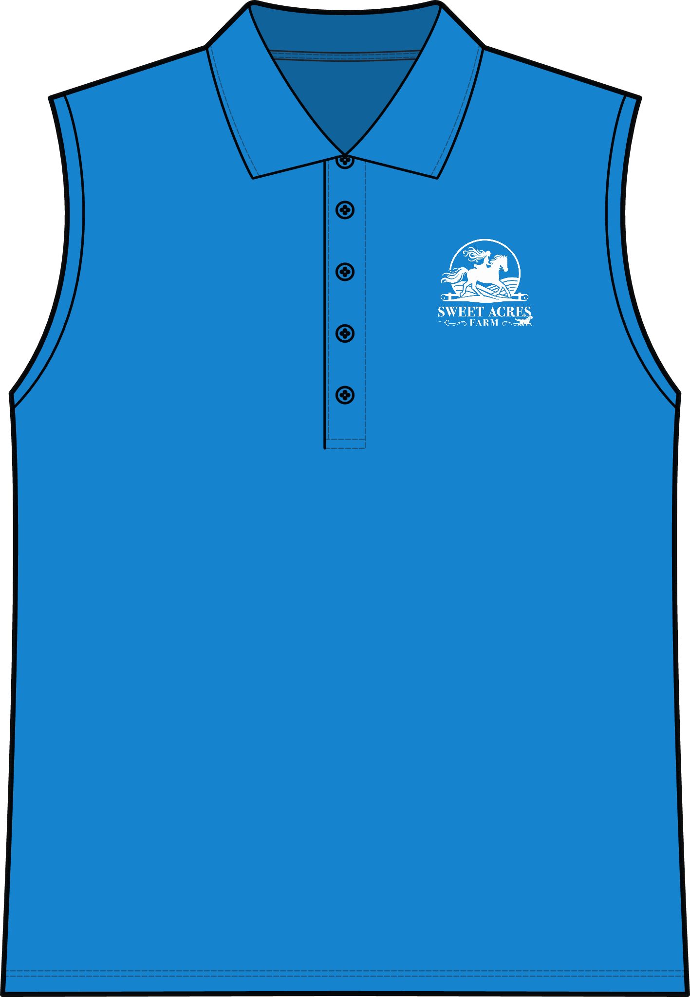 Sweet Acres Farm Sleeveless Women's Polo – UV Dry Zone Micro-Mesh (Embroidered Logo) - Image 10