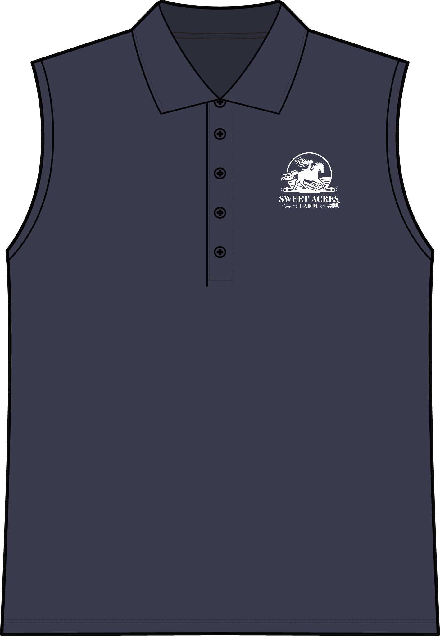 Sweet Acres Farm Sleeveless Women's Polo – UV Dry Zone Micro-Mesh (Embroidered Logo) - Image 13