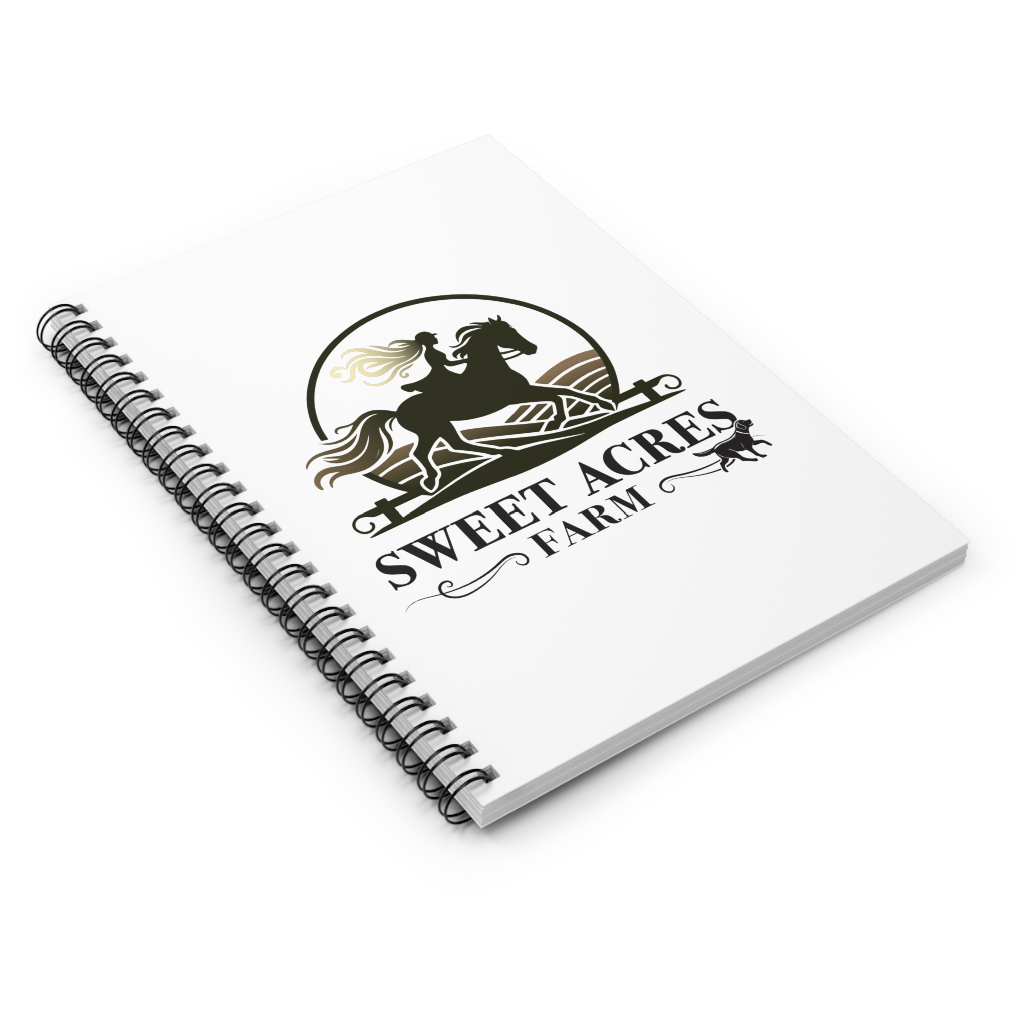 Sweet Acres Farm Ruled Spiral Journal for Equestrians - Image 3