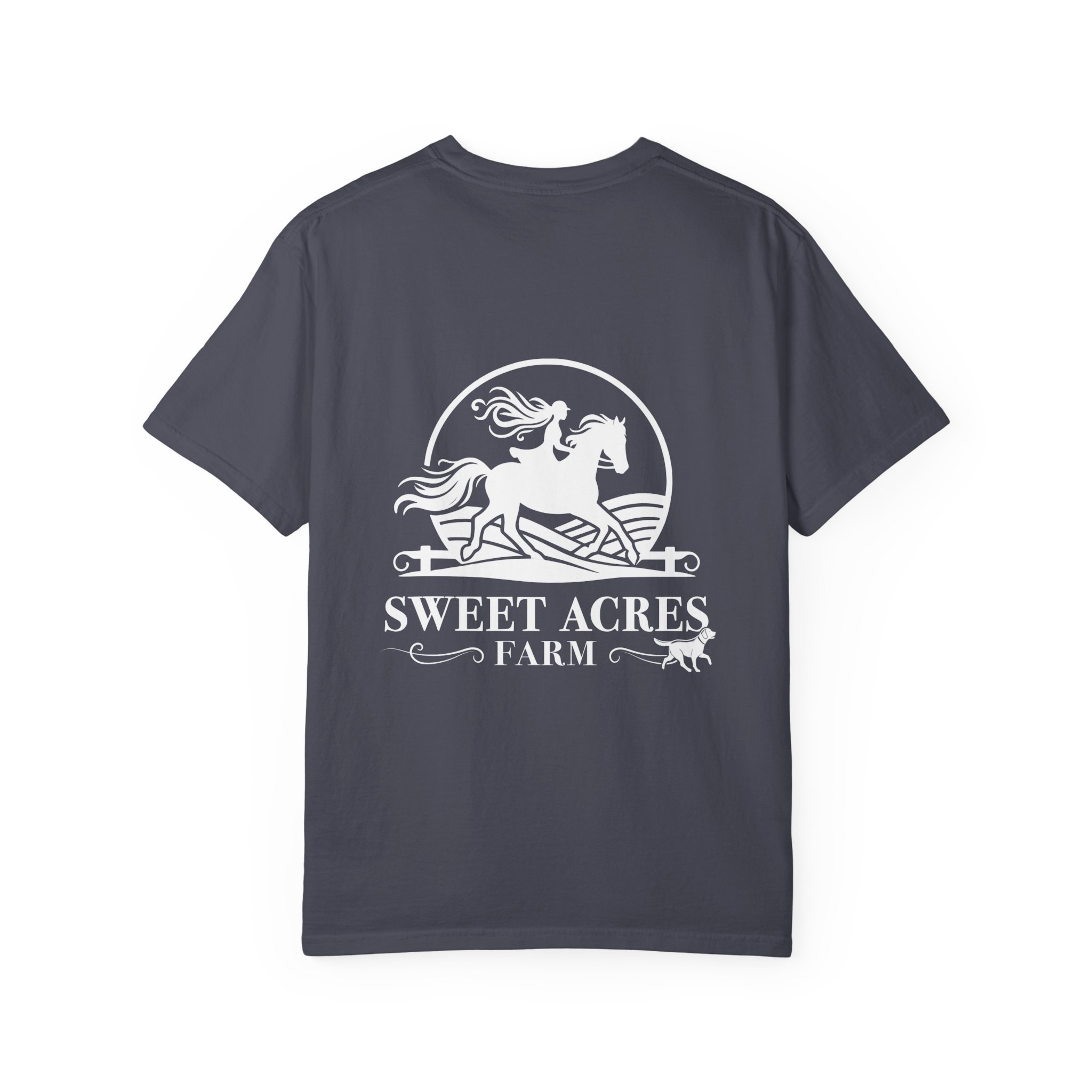 Sweet Acres Farm Unisex T-shirt, White Logo - Image 34