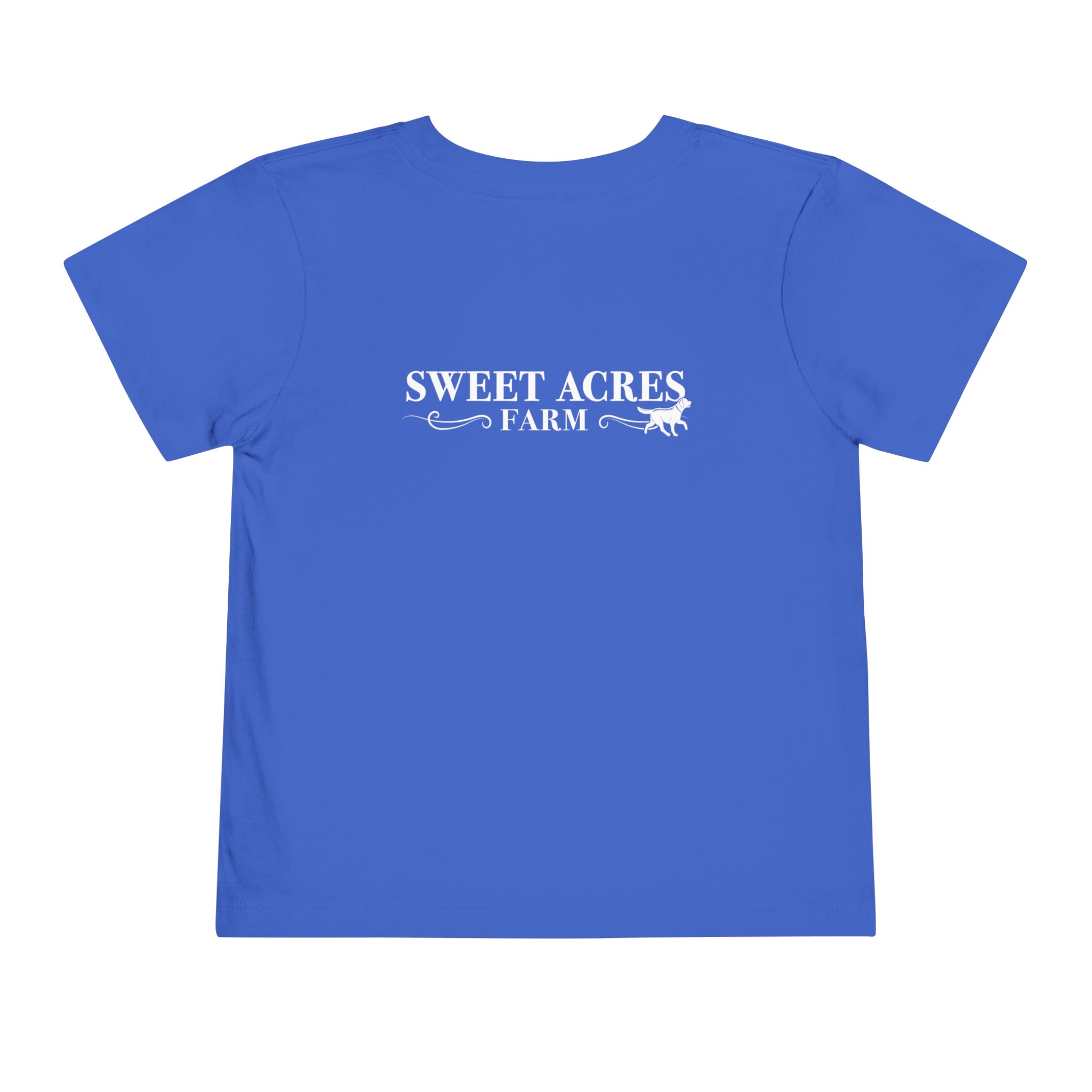 Sweet Acres Farm Toddler Tee – Royal Blue - Image 3