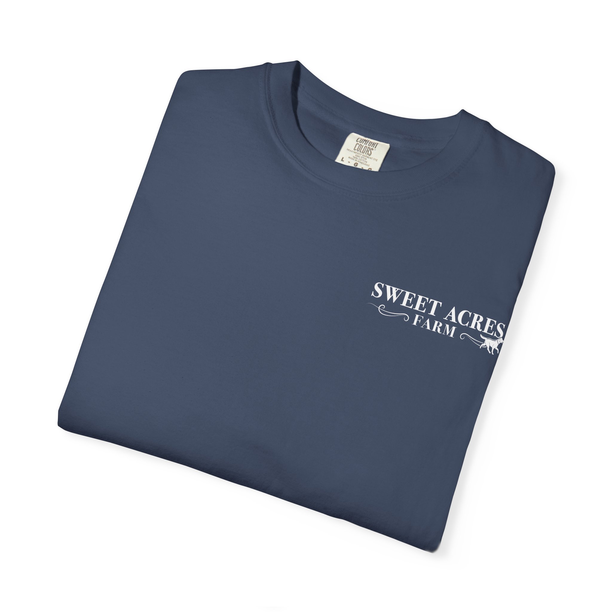Sweet Acres Farm Unisex T-shirt, White Logo - Image 27