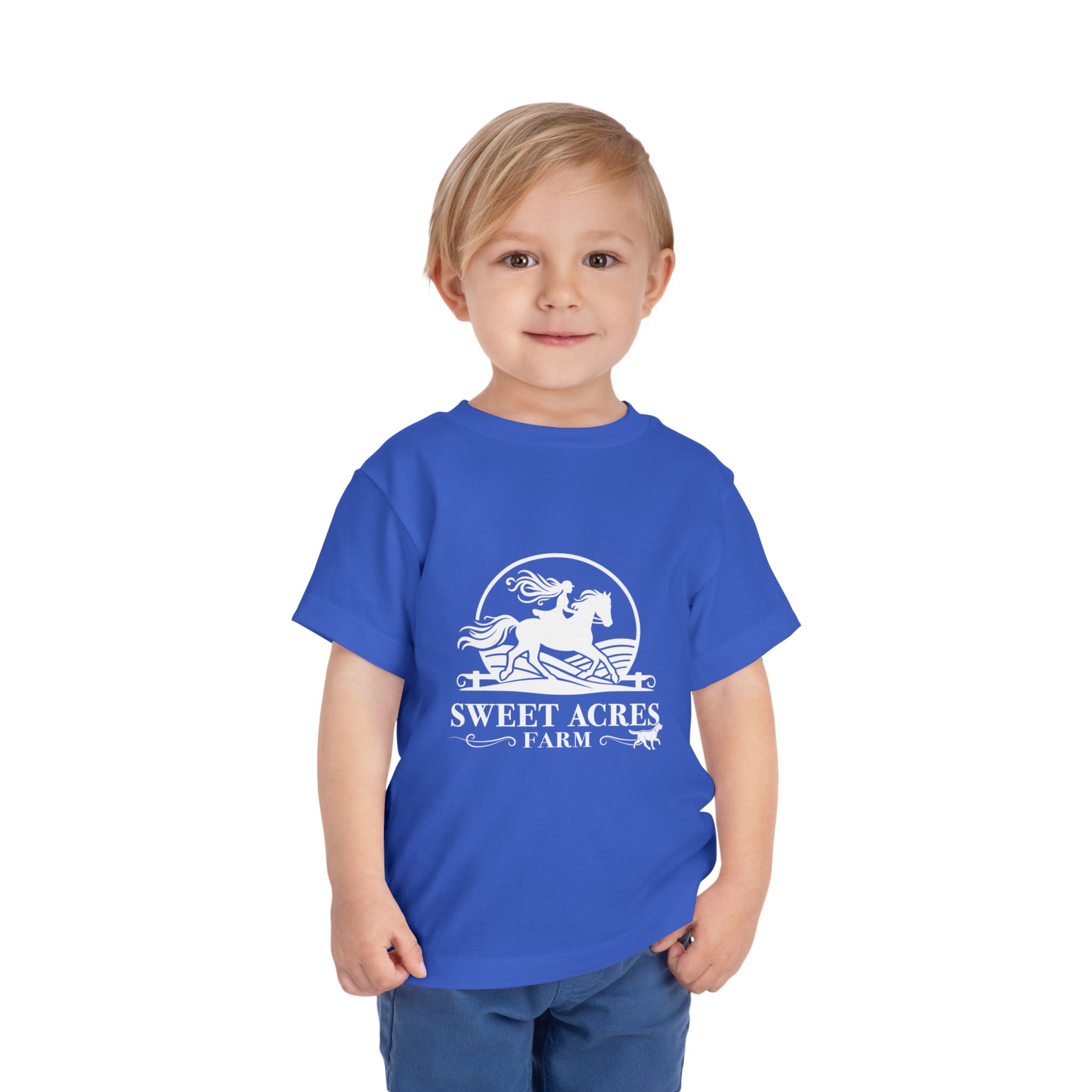 Sweet Acres Farm Toddler Tee – Royal Blue