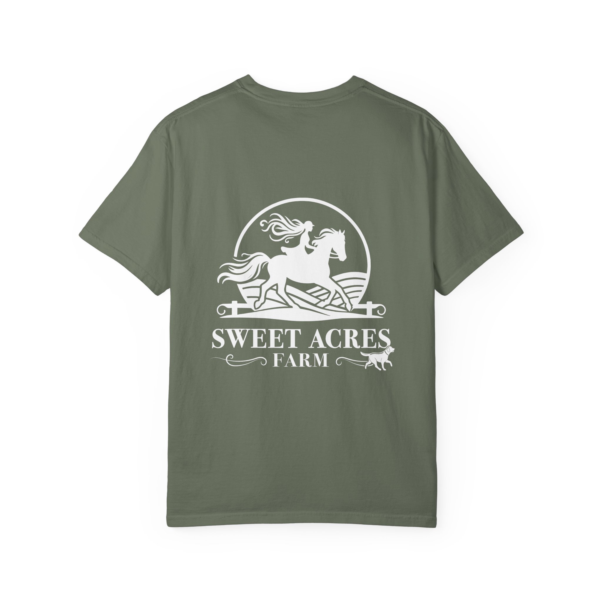 Sweet Acres Farm Unisex T-shirt, White Logo - Image 18