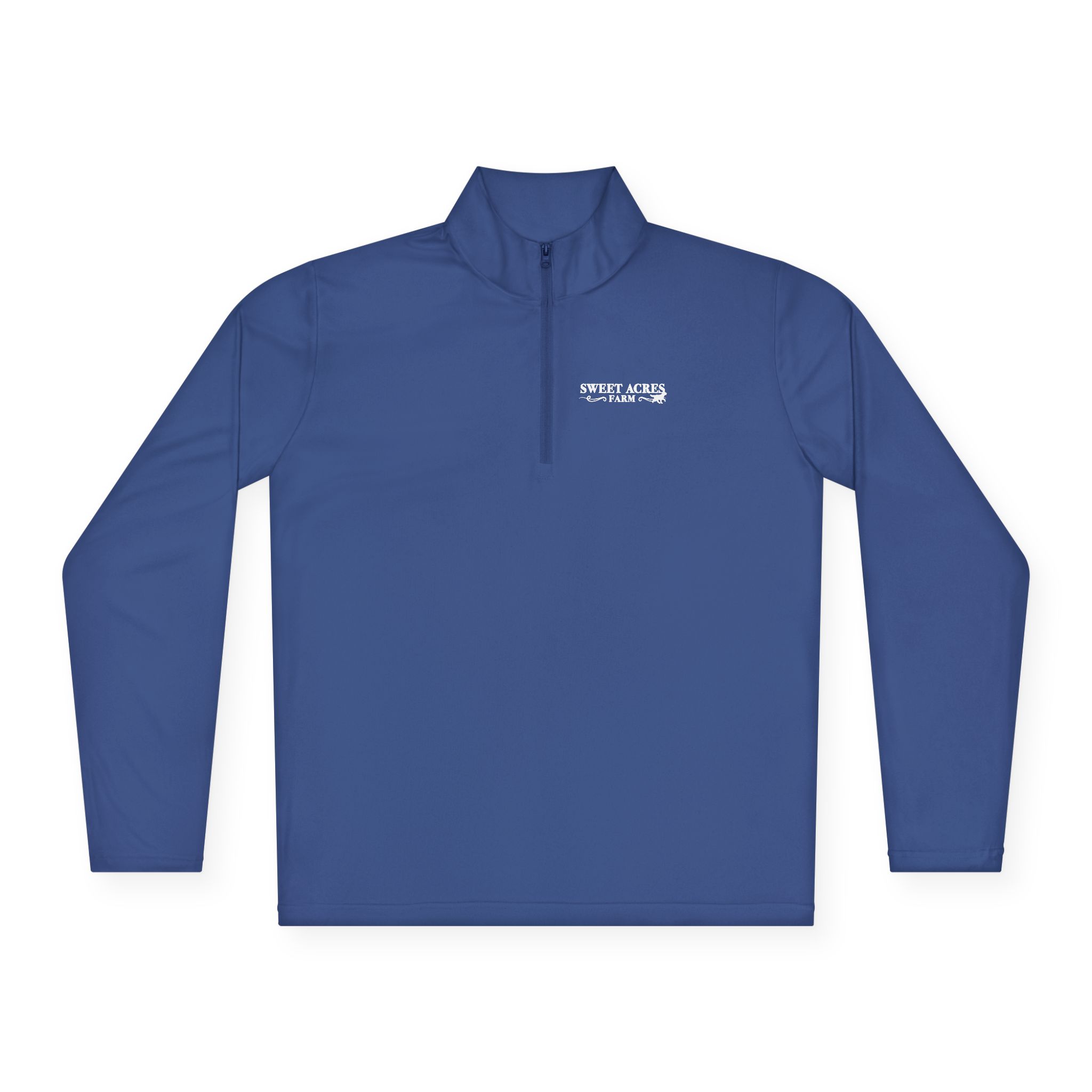 Sweet Acres Farm Women's Quarter-Zip Pullover, Royal Blue