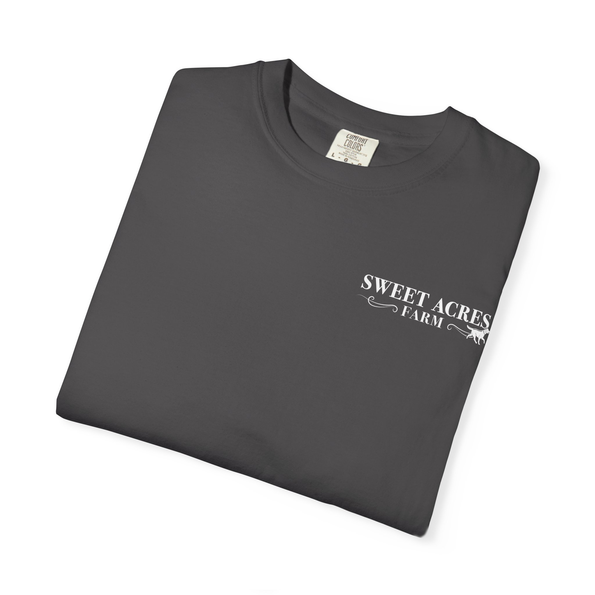 Sweet Acres Farm Unisex T-shirt, White Logo - Image 31