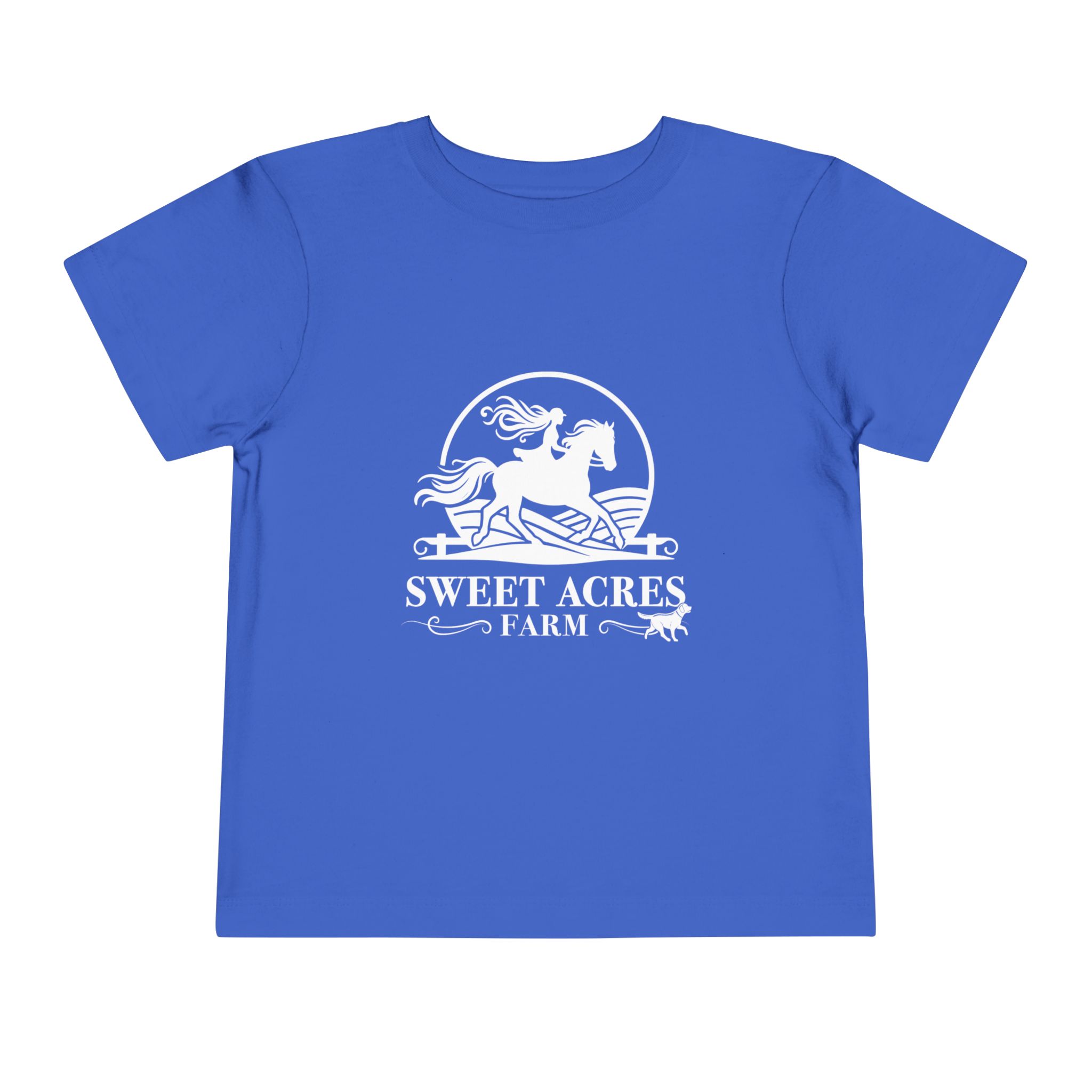 Sweet Acres Farm Toddler Tee – Royal Blue - Image 2