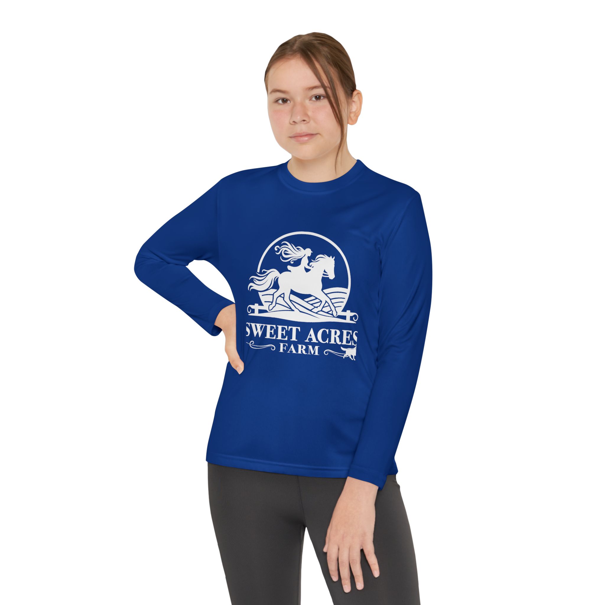 Sweet Acres Farm Youth Long Sleeve Tee — 'Out of Bounds' Surf/Skate Competitor Shirt - Image 4