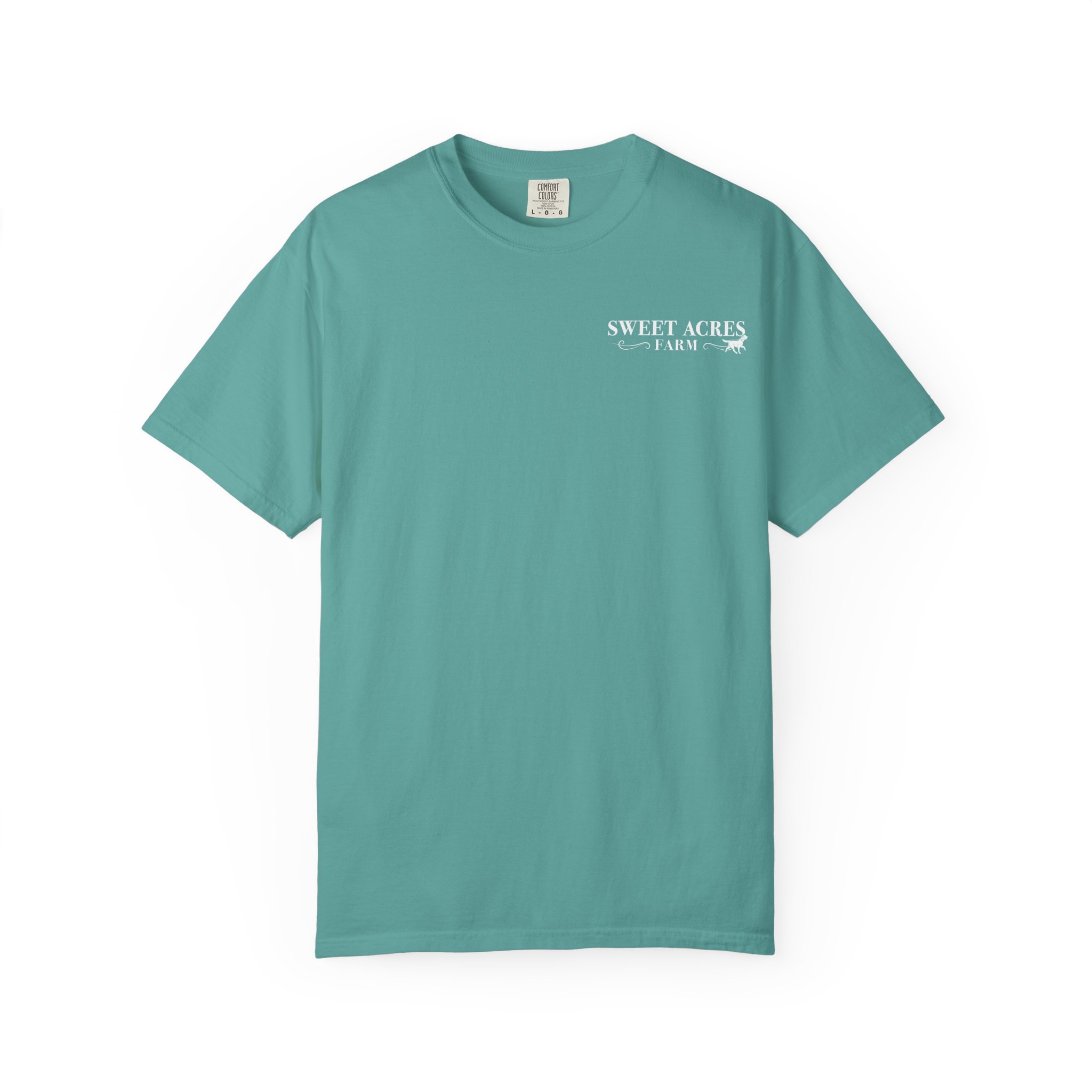Sweet Acres Farm Unisex T-shirt, White Logo