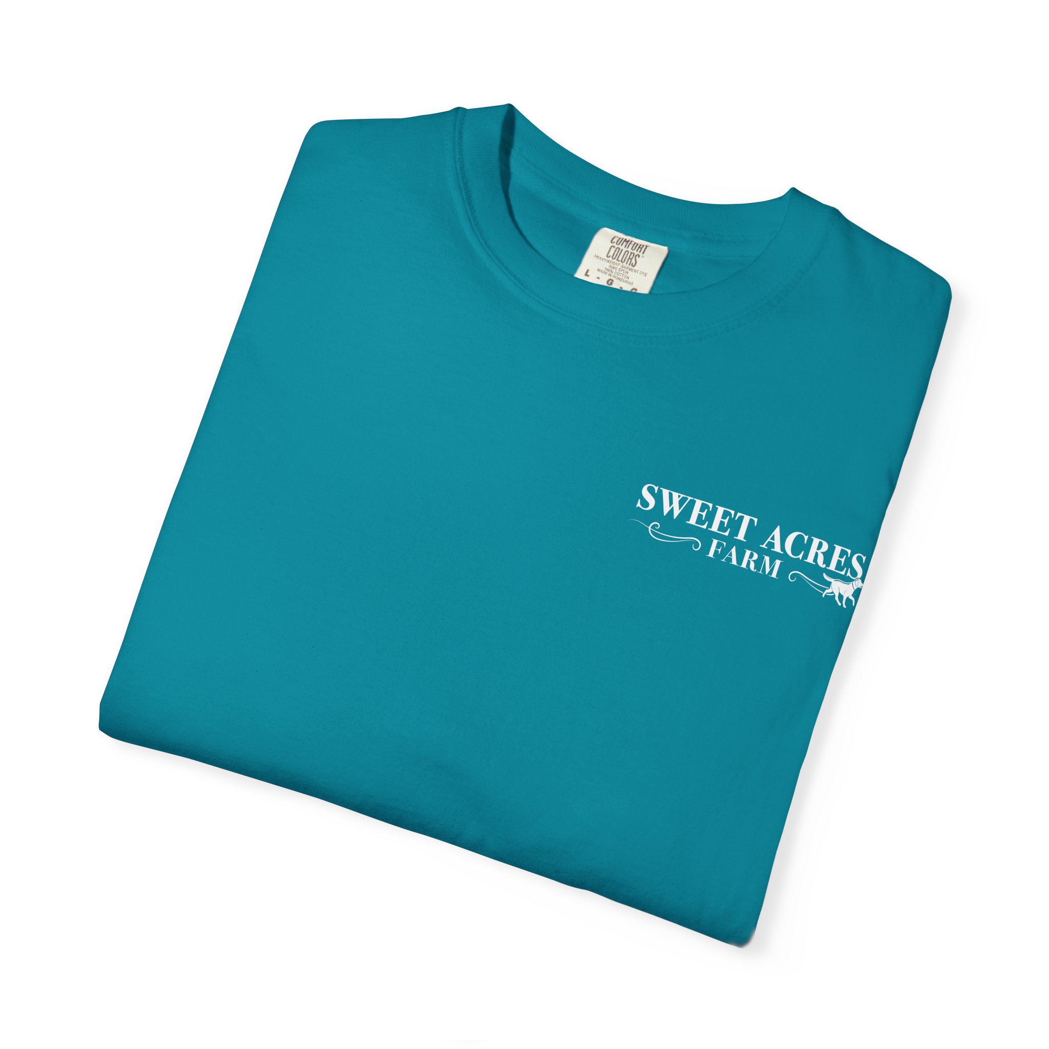 Sweet Acres Farm Unisex T-shirt, White Logo - Image 23