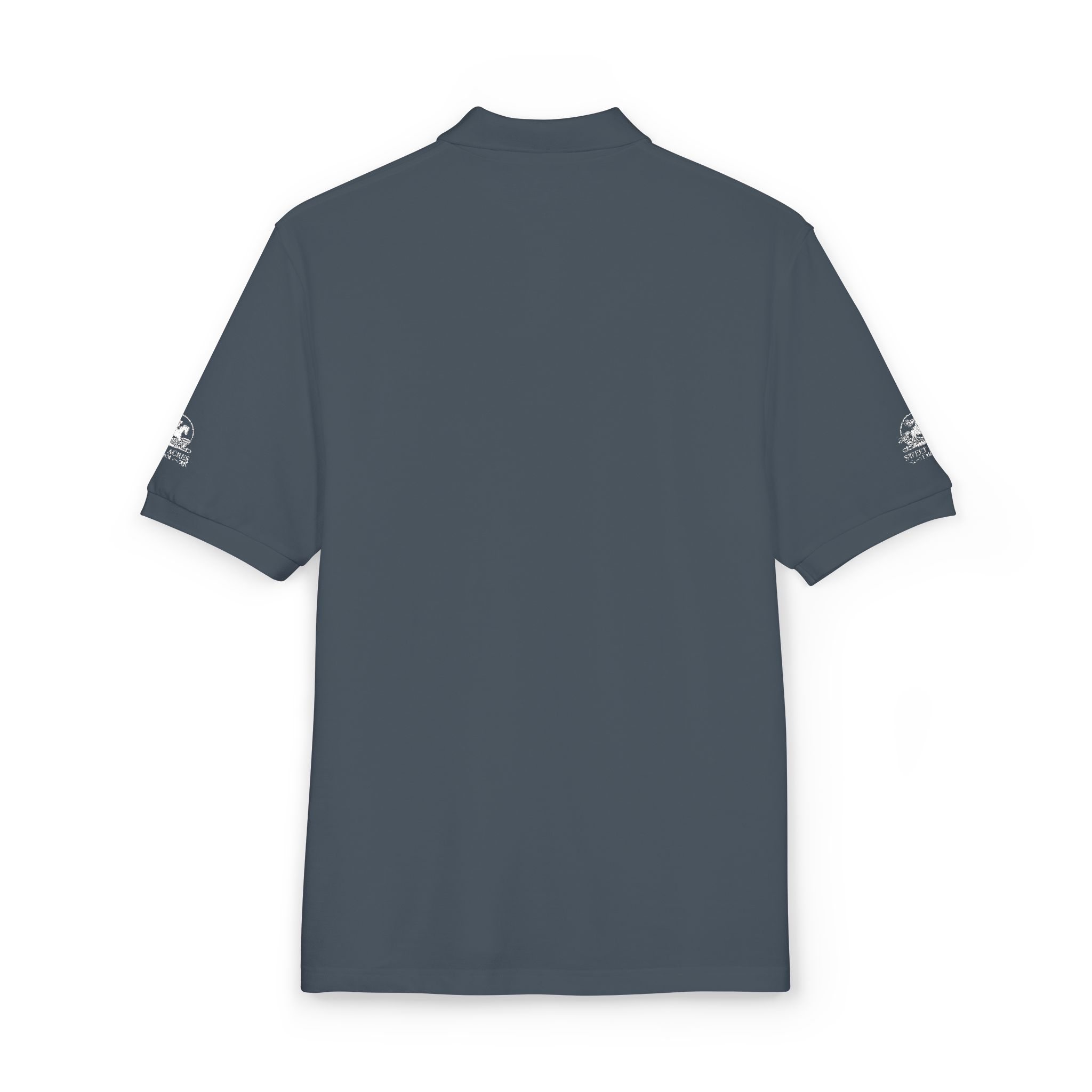 Sweet Acres Farm Unisex Polo, White Logo - Image 19