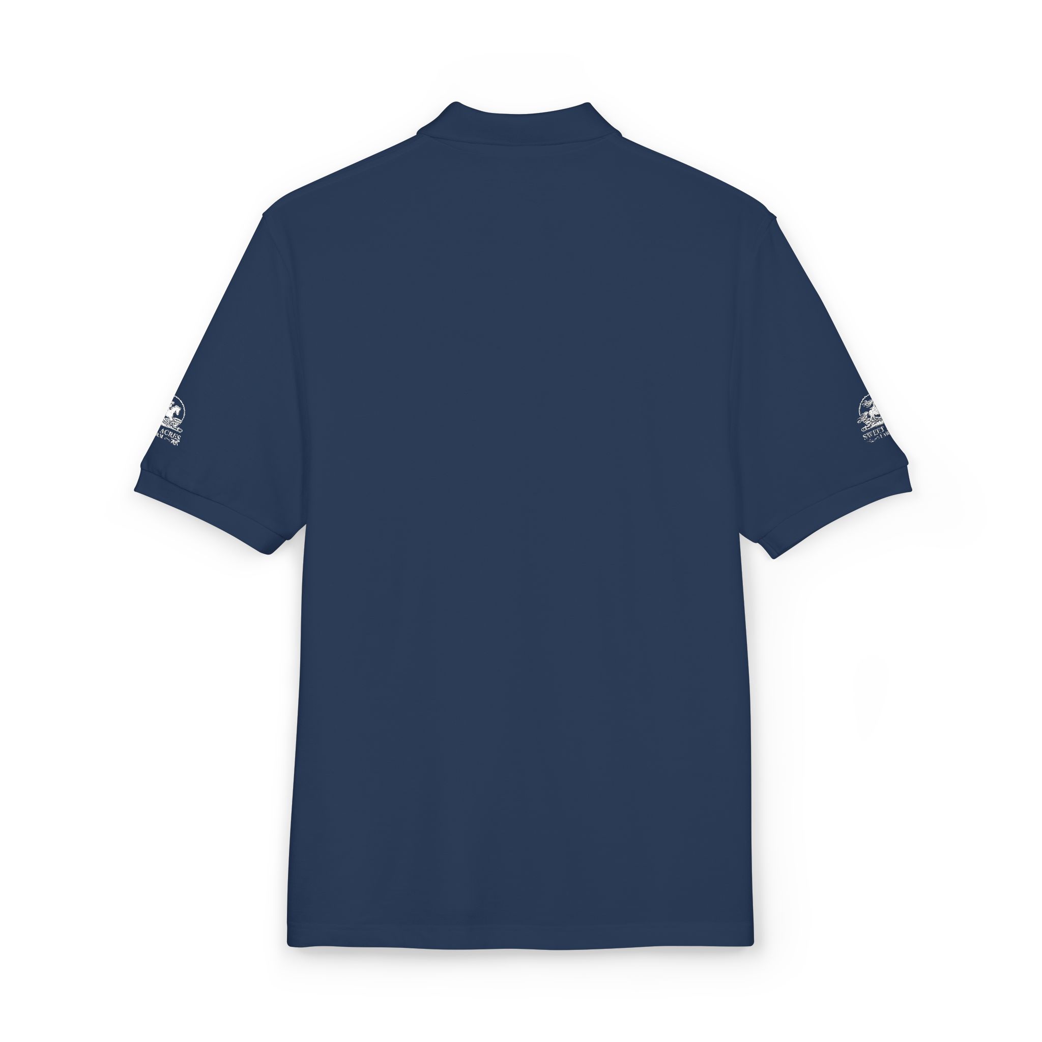 Sweet Acres Farm Unisex Polo, White Logo - Image 4