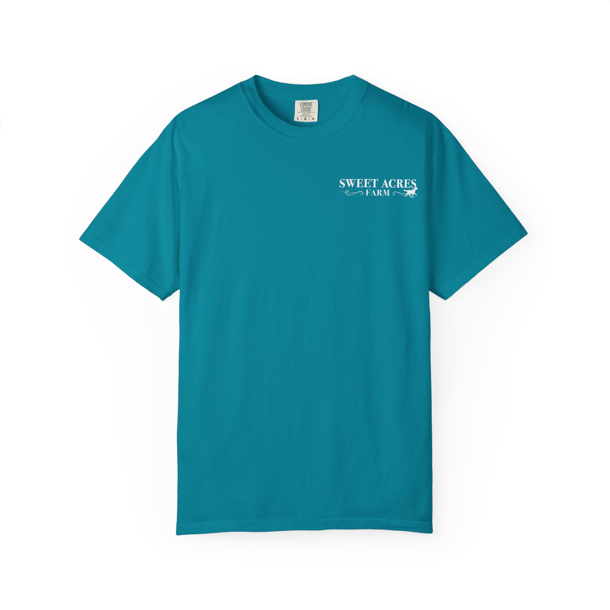 Sweet Acres Farm Unisex T-shirt, White Logo - Image 21