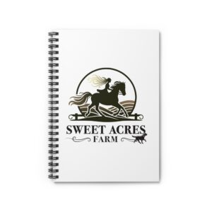Sweet Acres Farm Ruled Spiral Journal for Equestrians