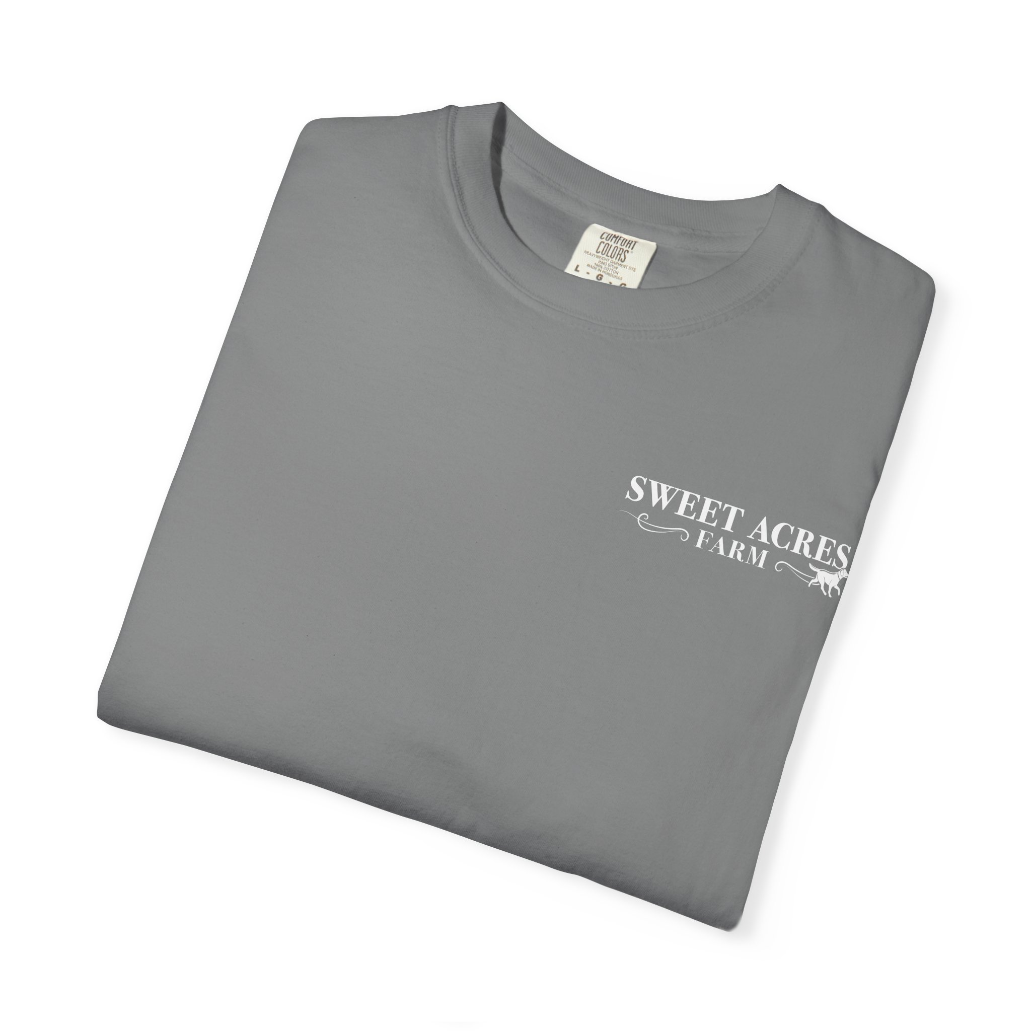 Sweet Acres Farm Unisex T-shirt, White Logo - Image 11