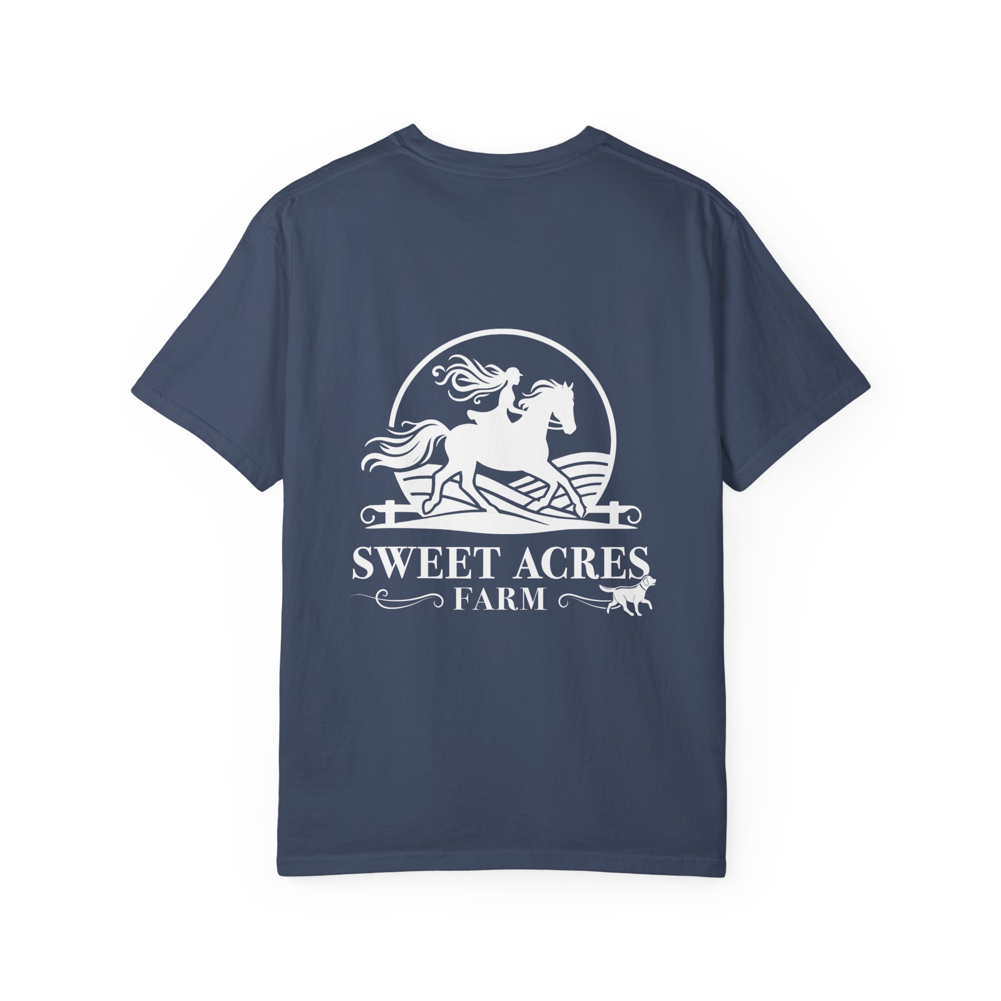 Sweet Acres Farm Unisex T-shirt, White Logo - Image 26